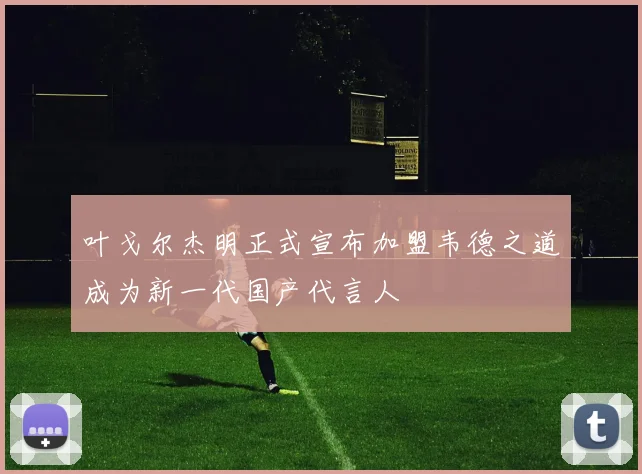 叶戈尔杰明正式宣布加盟韦德之道成为新一代国产代言人